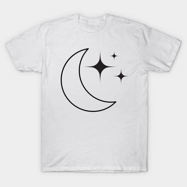 Moon and Stars T-Shirt by SpoonyGallery